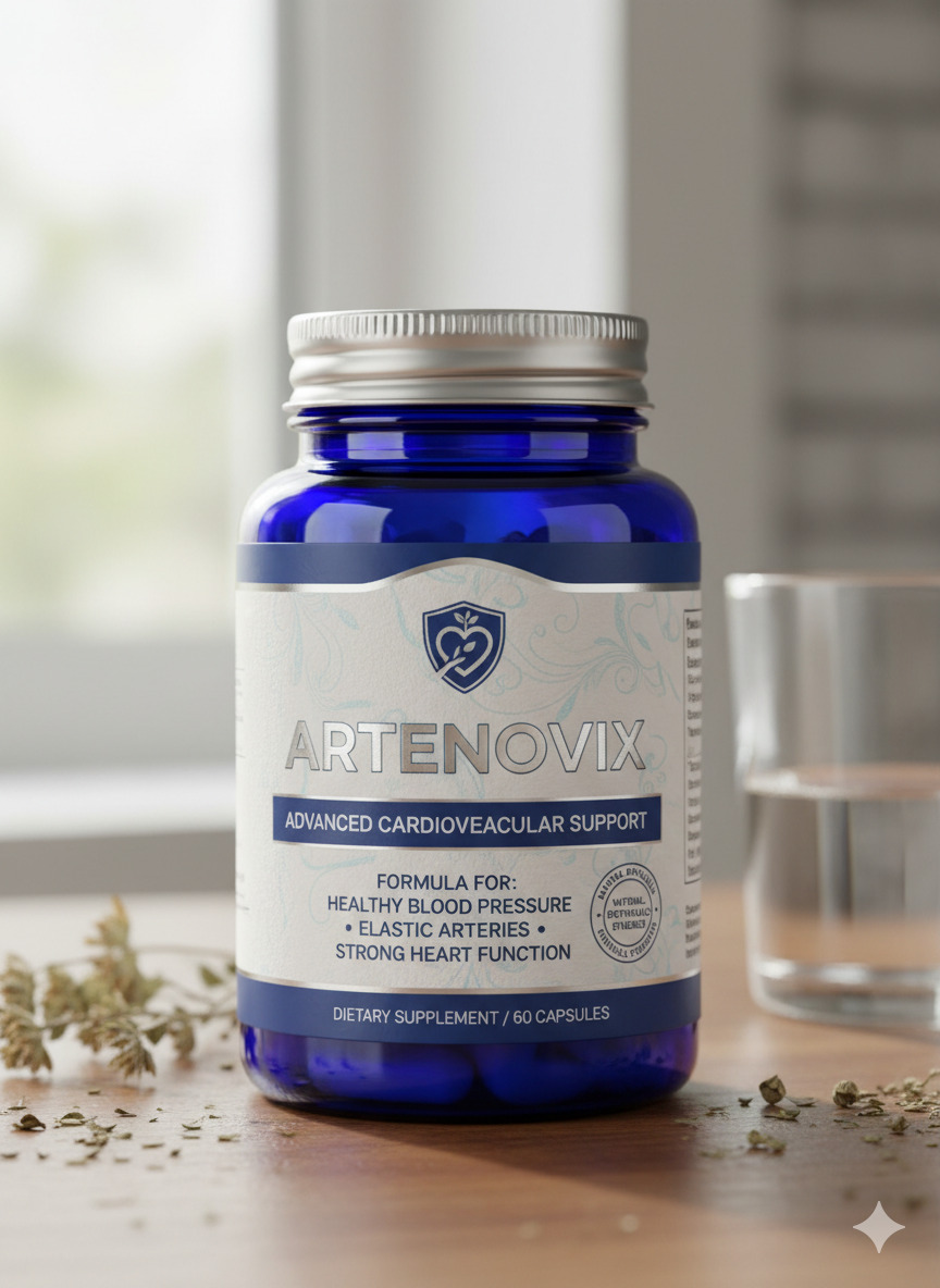 Artenovix dietary supplement bottle for blood pressure support